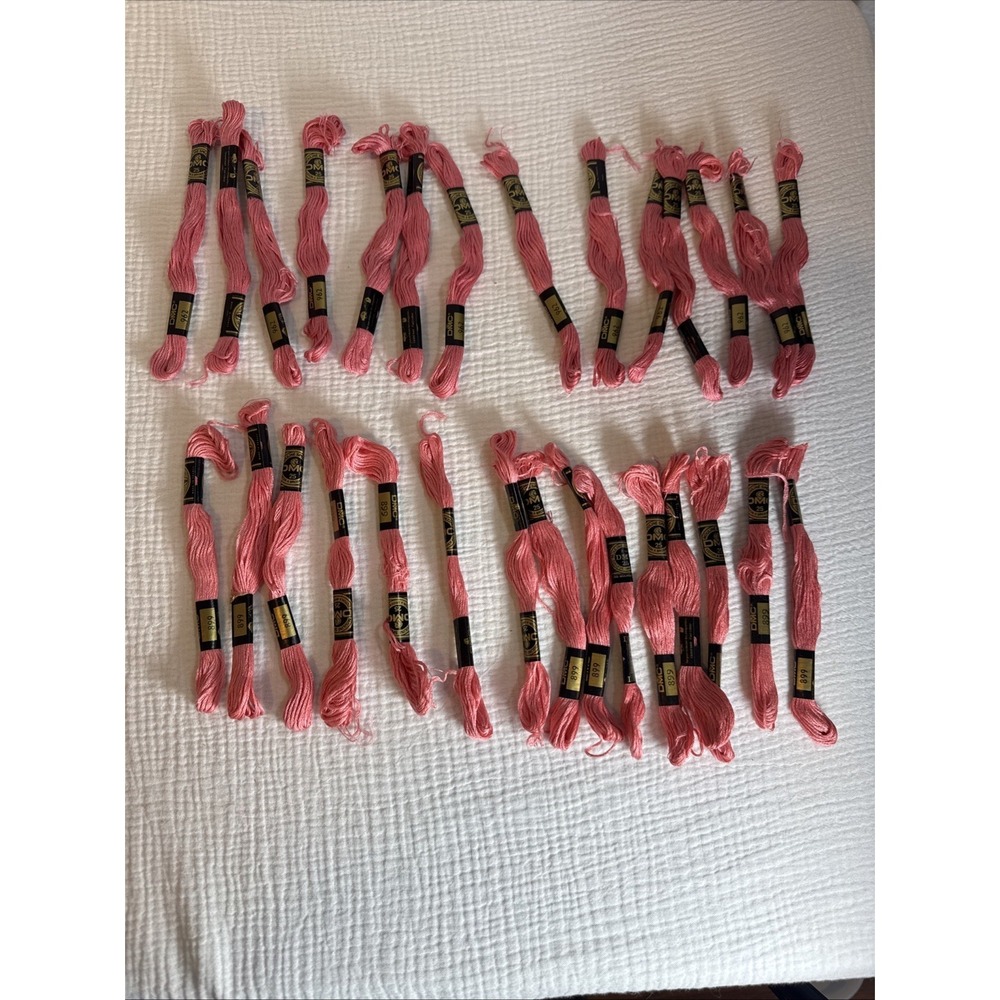 lot of 29 DMC 6-Strand Embroidery Cotton 8.7yd- pinks  - 14- 962 15- 899
